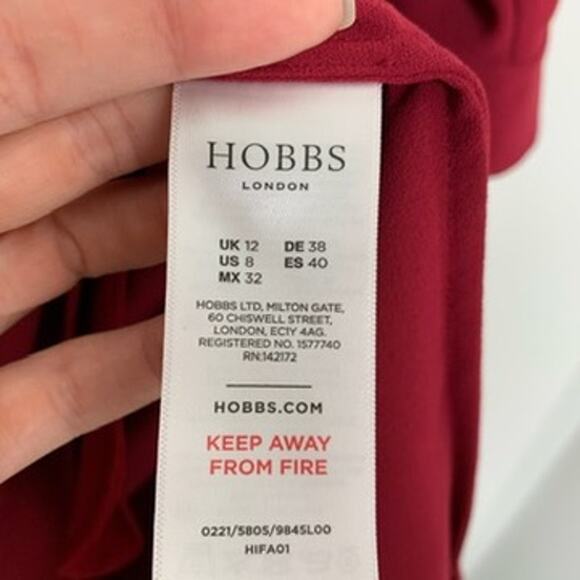 Hobbs London Katelena Mini Shift Tunic Crimson Red Dress Womens Size 8 - Picture 14 of 16
